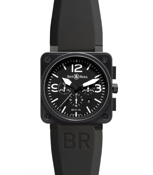 Bell & Ross Chronograph 46mm Mens Watch Replica BR 01-94 CARBON